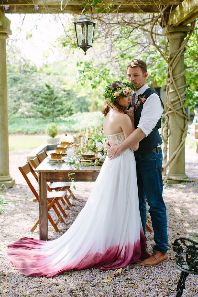 Dip Dye Wedding Dress : La robe de mariée tendance 2016 sera ombrée