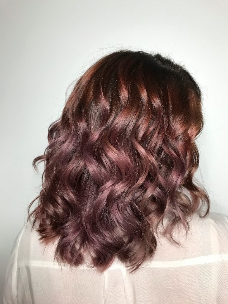 Couleur cheveux  brun mauve  Coiffures populaires