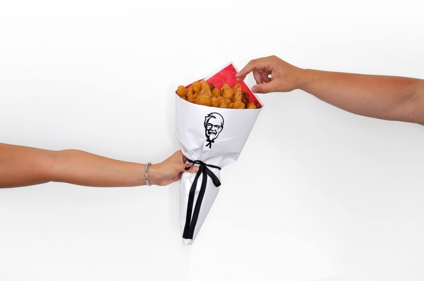 KFC vous offre des bouquets de poulet frit pour la Saint-Valentin