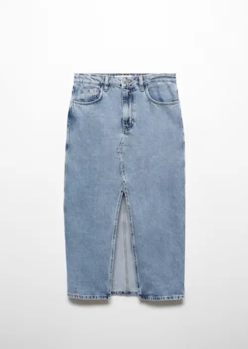 Jupe midi en jean - Mango