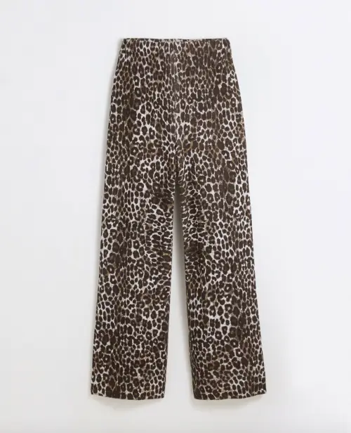 Rodier - Pantalon large imprimé léopard