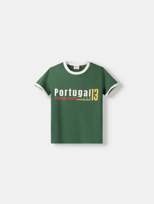 Bershka - T-shirt manches courtes sport contrastant Portugal