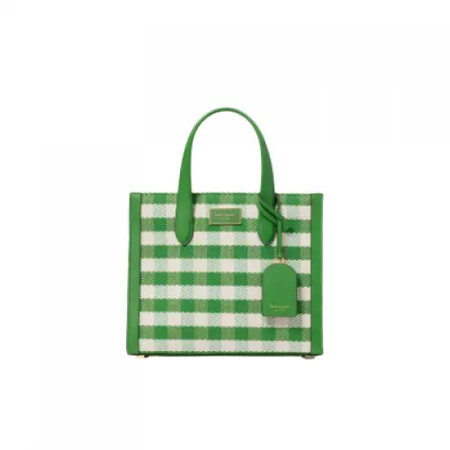 Kate Spade -  Gingham Tweed Fabric Small Tote